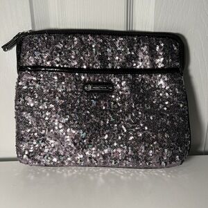 Nine West Silver Sequin Bag Hot Pink Liner